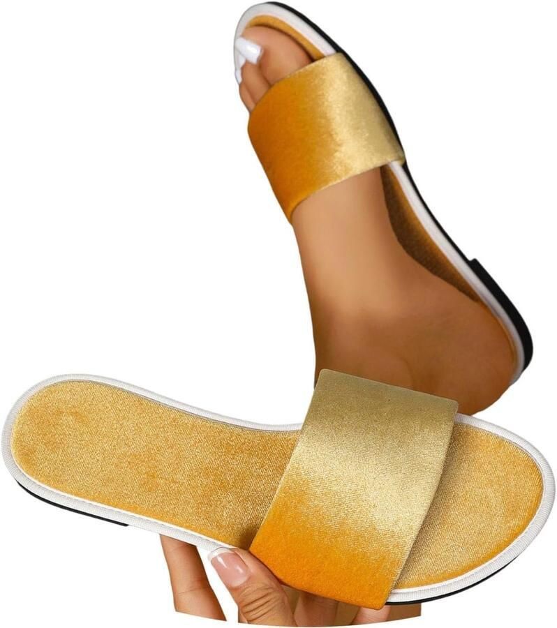 Zomerpantoffels Slippers Instappers Ontspanning Binnen Buiten Antislip Zachte Zool Hakhoogte
