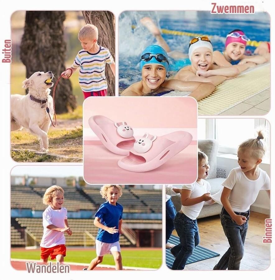 Zomerpantoffels voor peuters antislip strandslippers schattige meisjesglijders voor zwembad en strand lichtgewicht en comfortabele kinderpantoffels