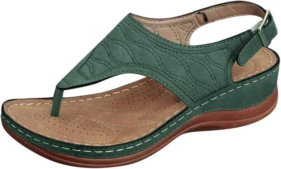 Zomersandalen Dames Comfortabele Sandalen Outdoor Wandelen Ademend Antislip Plateauhak Zwart