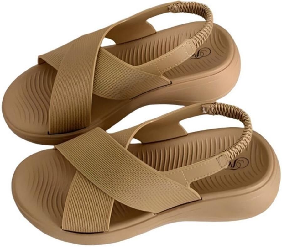 Zomersandalen Maat M Geschikt voor ??39 Zool van dik Stijlvolle strandsandalen Trendy platte sandalen Casual zomersandalen Strandsandalen met platte zool Stijlvolle outdoorsandalen Casual outdoorschoenen