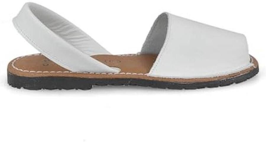 Zomerse Espadrille Sandaal voor en Avarcas orquinas van Leer met Gewatteerde Binnenzool