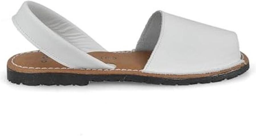 Zomerse Espadrille Sandaal voor en Avarcas orquinas van Leer met Gewatteerde Binnenzool