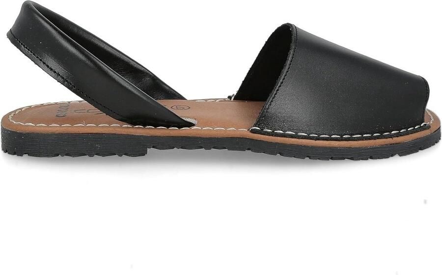Zomerse Leren Sandalen Unisex Espadrille Stijl Gemaakt in Spanje met Comfortabele Binnenzool