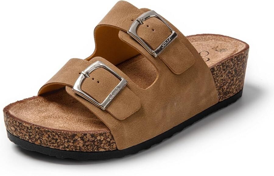 Zomerse Sandalen voor Dames Comfortabele Kurken Wighak Perfect voor Strand en Zwembad