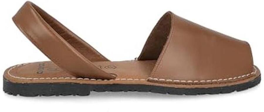 Zomerse Unisex Espadrille Sandaal van Leer met Gewatteerde Binnenzool