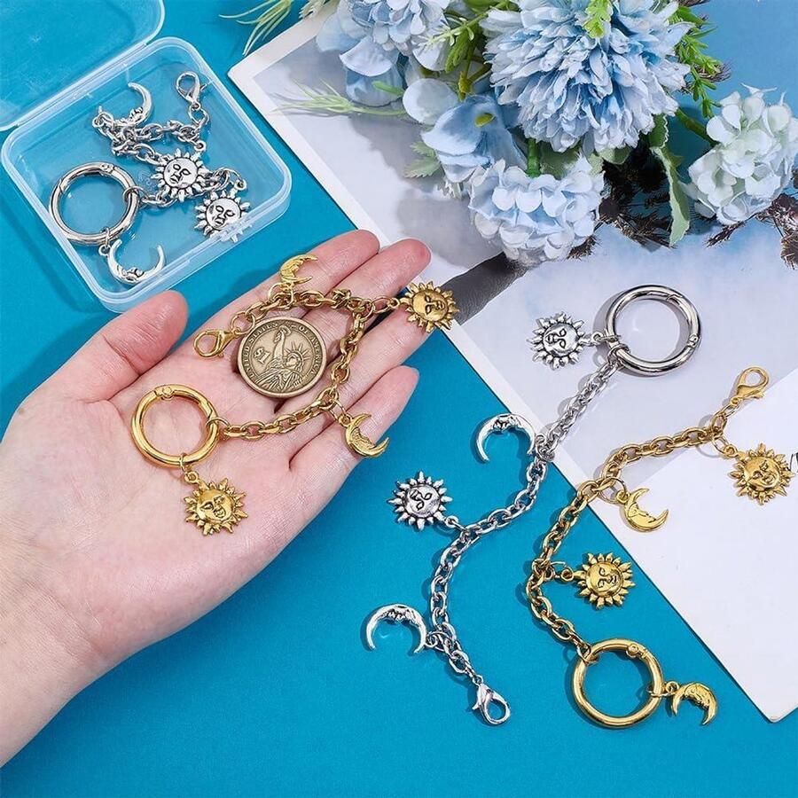 Zon Maan Schoen Charms Goth Punk Stijl Sneakers Sandalen Accessoires