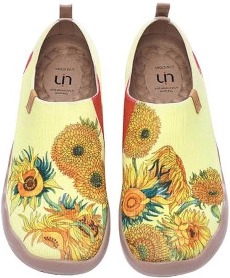 Zonnebloem dames wandelschoenen Lichte slip-on sneakers voor comfortabel reizen