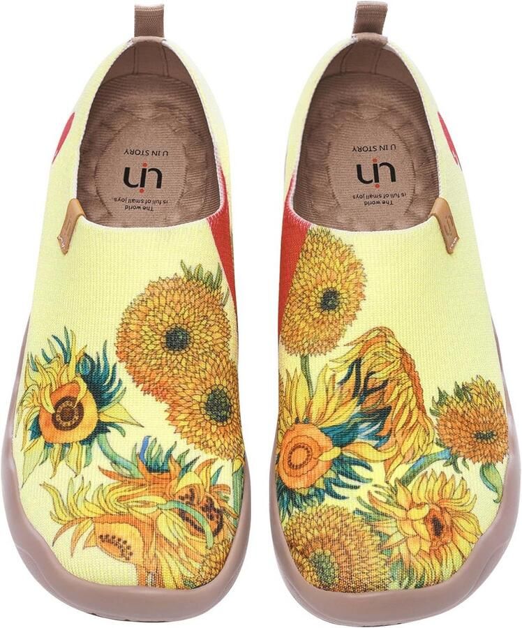 Zonnebloem dames wandelschoenen Lichte slip-on sneakers voor comfortabel reizen