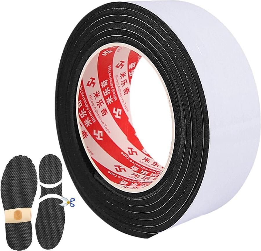 Zoolstickers Schoenreparatie Reparatieset Hiel Schoenen Upgraden Op Maat Te Snijden 200 x Zwart