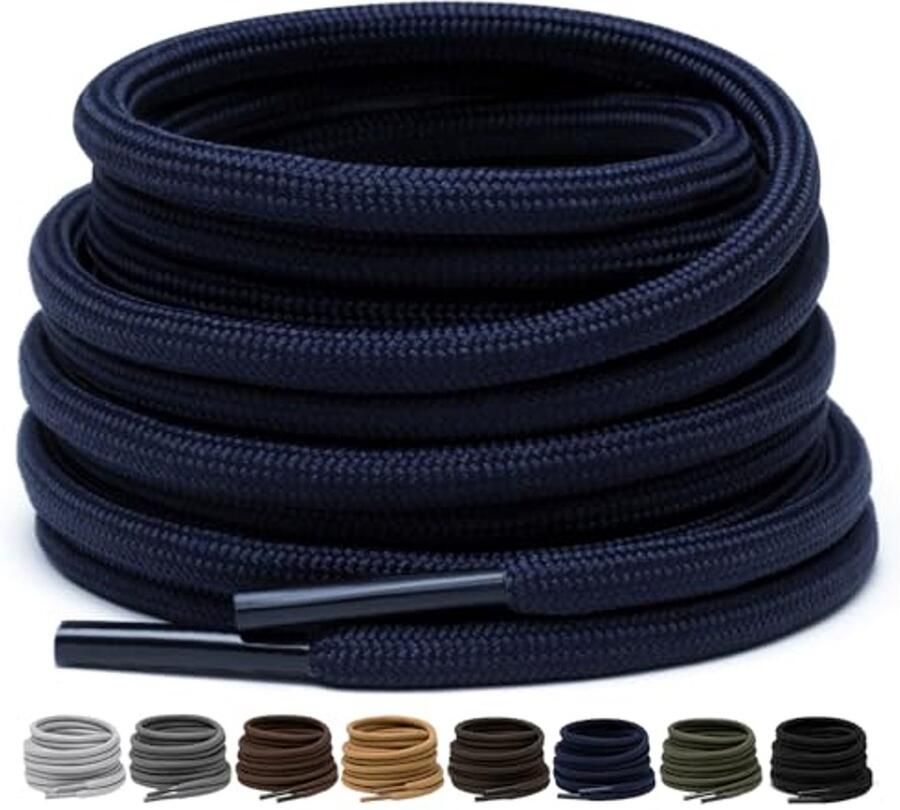 Zware Ronde Schoenveters voor Outdoor en Wandelschoenen 2 Paar van 4 mm