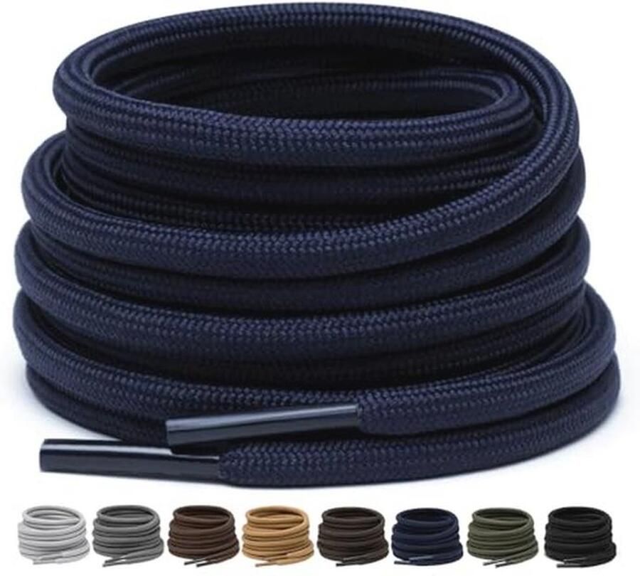 Zware Ronde Schoenveters voor Outdoor en Wandelschoenen 2 Paar van 4 mm