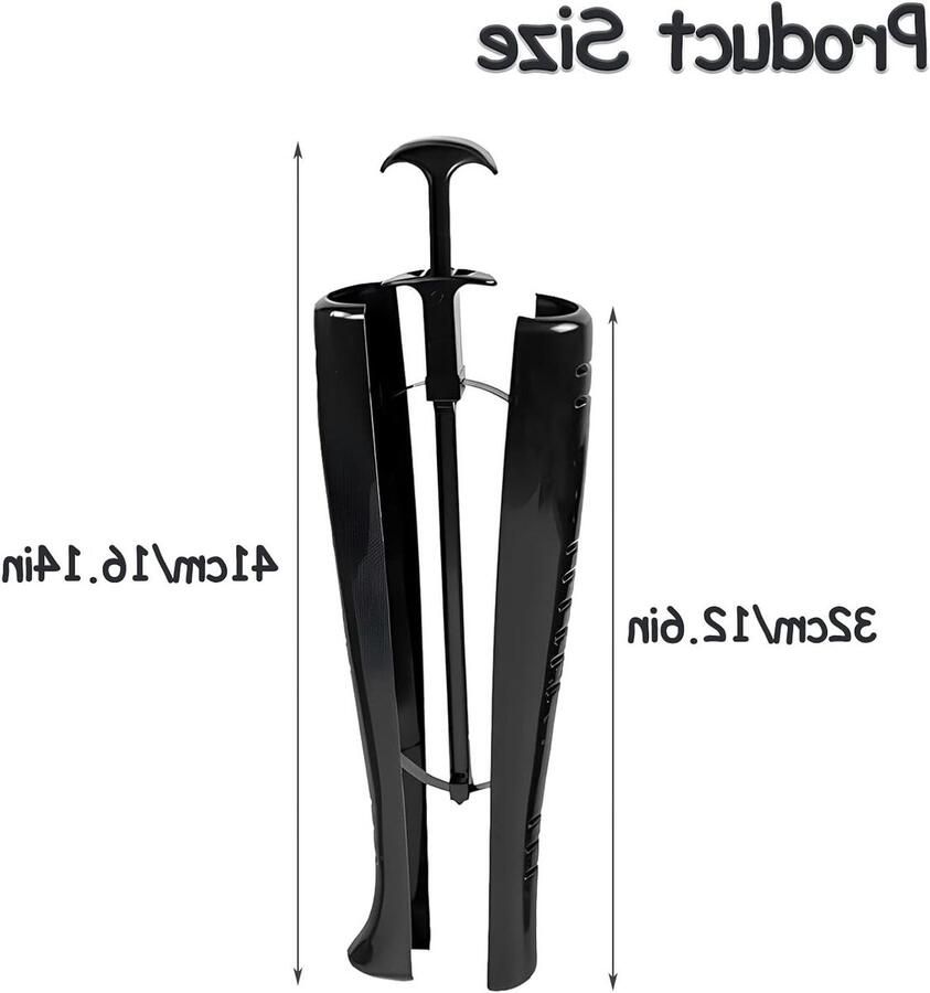 Zwarte Boot Shapers voor Hoge Laarzen met Handvat Ideaal voor Sokken Snowboots en Leren Laarzen