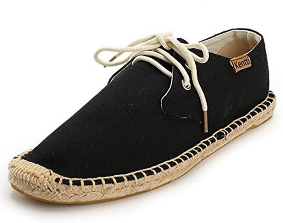 Zwarte Casual Canvas Slip On Espadrilles voor Heren
