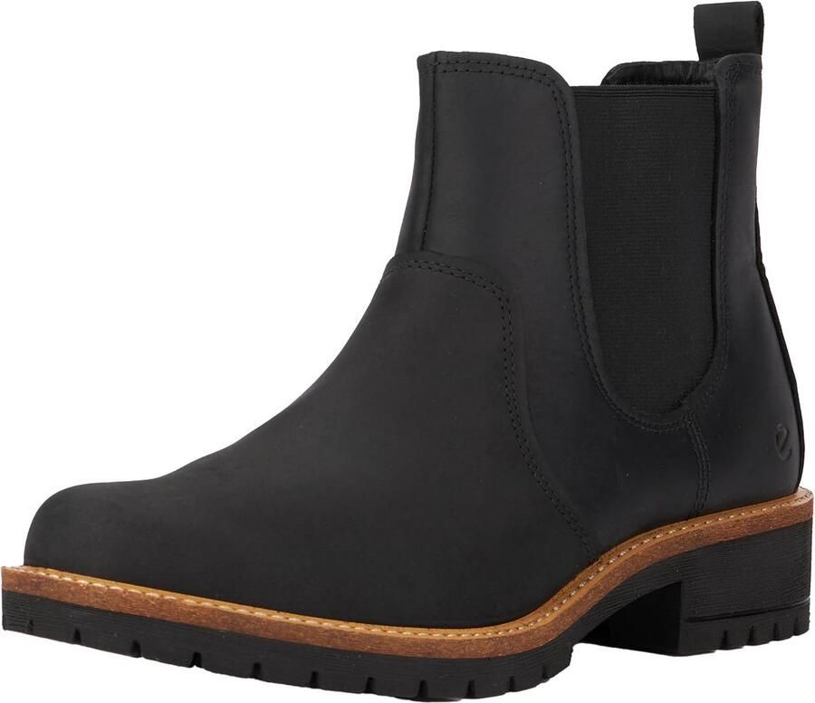 Zwarte Dames Chelsea Boot Laarzen Waterafstotend Nubuck Leder