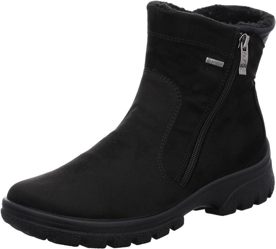 Zwarte Dames Enkellaarzen Comfortabele Leren Laarsjes voor Dagelijks Gebruik