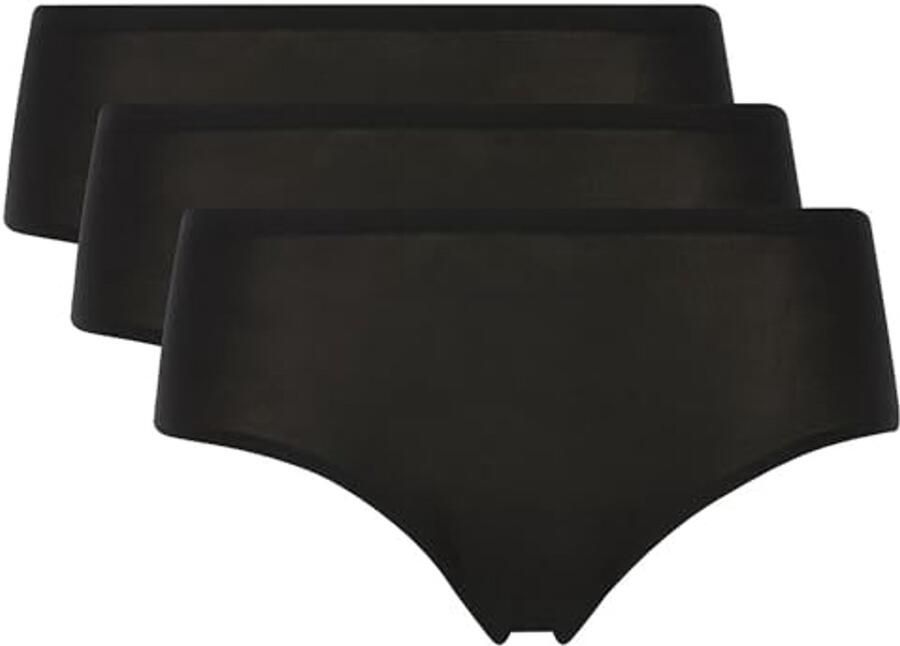 Zwarte dames slippers 1004 Softstretch One Size Comfortabele Seamless Shorty