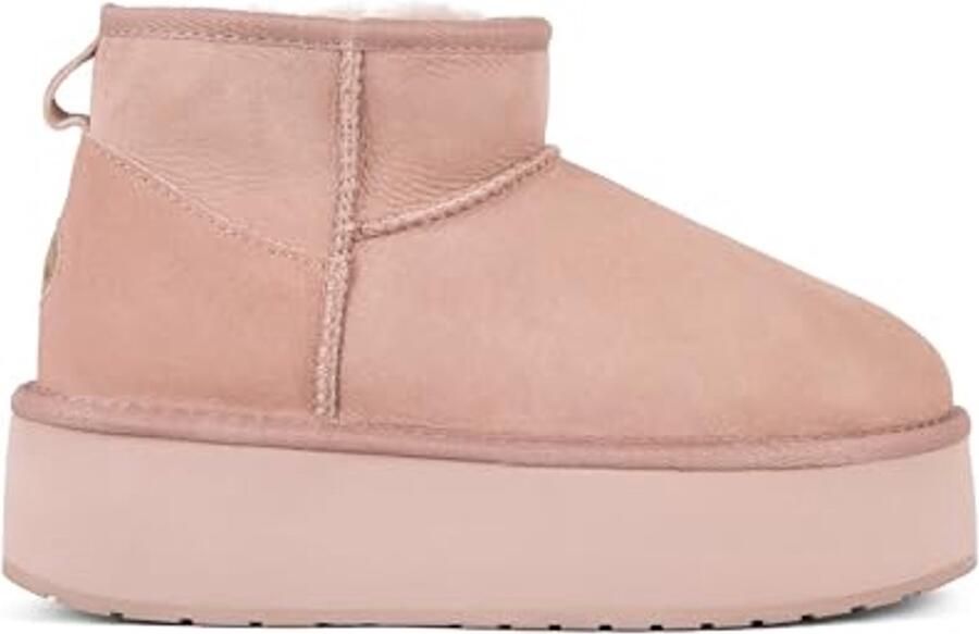 Zwarte Dames Stivaletto Winterlaarzen met Flatform