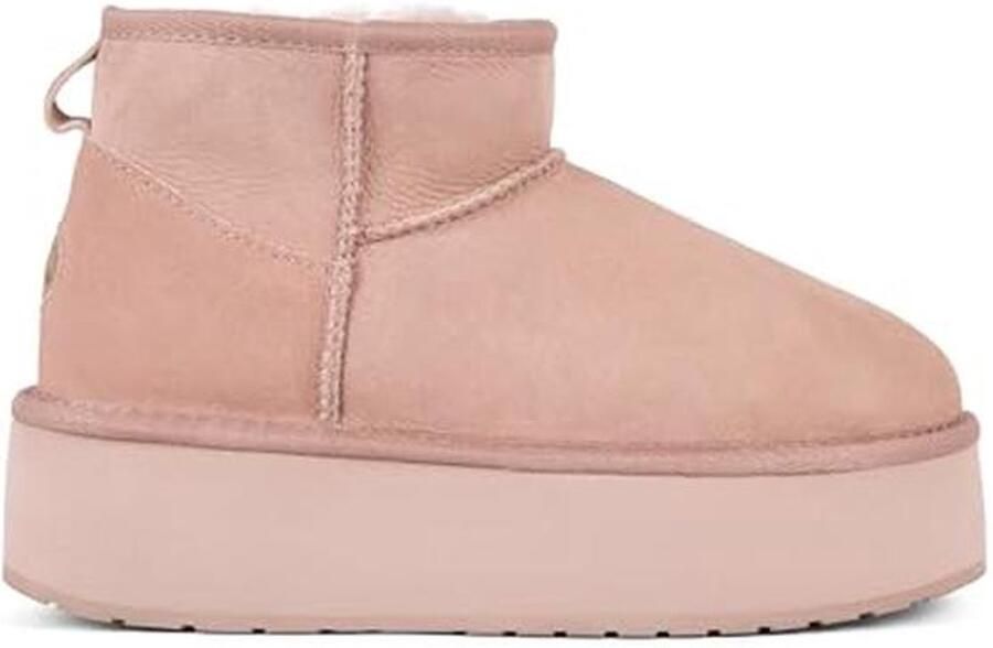 Zwarte Dames Stivaletto Winterlaarzen met Flatform