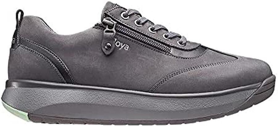 Zwarte Dames Veterschoenen van Zacht Gewalkt Leer met Ritssluiting