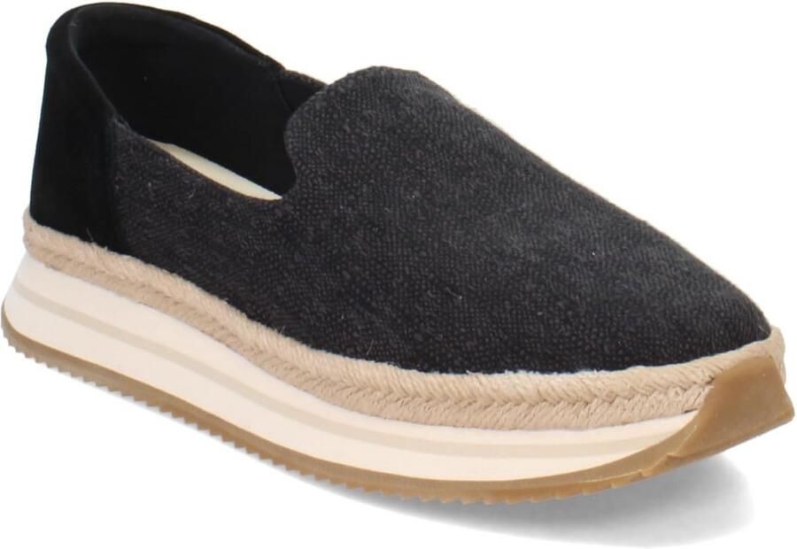 Zwarte damessneakers instapper casual comfortabel