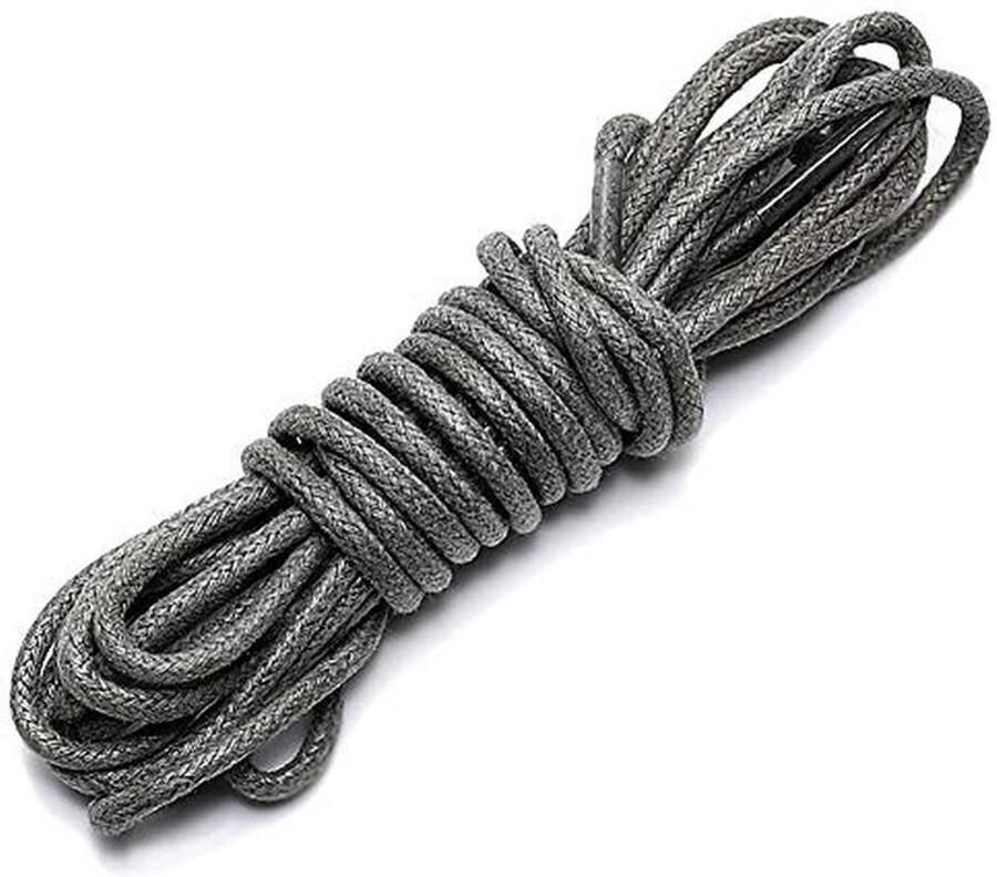 Zwarte Gewaxte Ronde Veters Duurzaam en Waterdicht Unisex