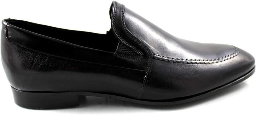 Zwarte Heren Slippers Klassieke Loafers voor Zakelijk en Vrijetijd Gebruik Leren College Schoenen met Stijl