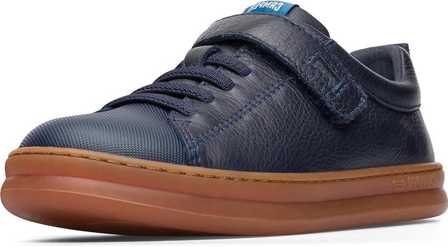 Zwarte Jongens Sneaker met Klittenband en Uitneembaar Voetbed