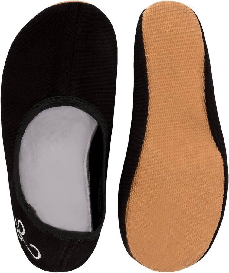 Zwarte Katoenen Turn- en Gymnastiekschoenen voor Kinderen Ade d en Slipvrij