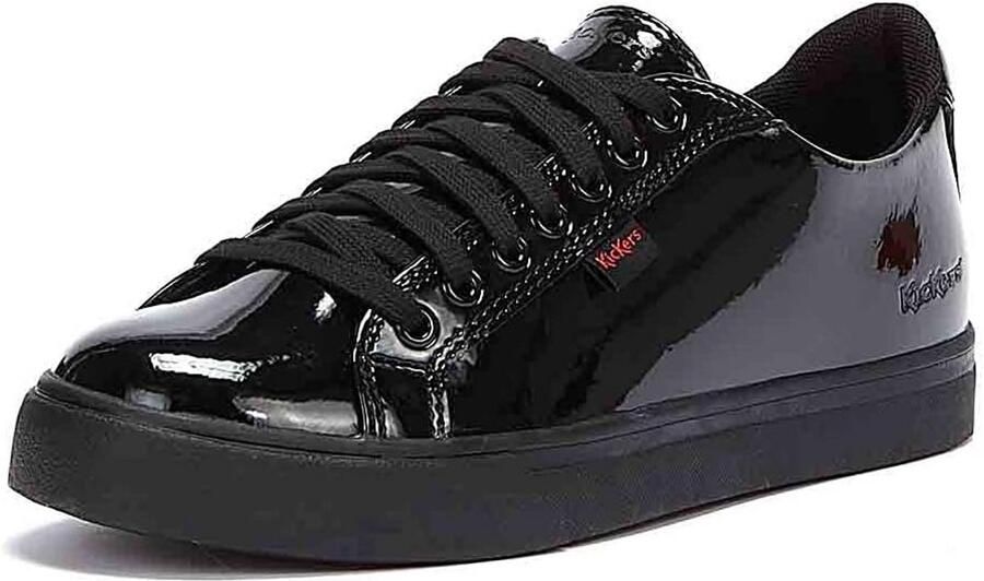 Zwarte Lacschoenen Patent Leer Meisjes Stevige Sneakers