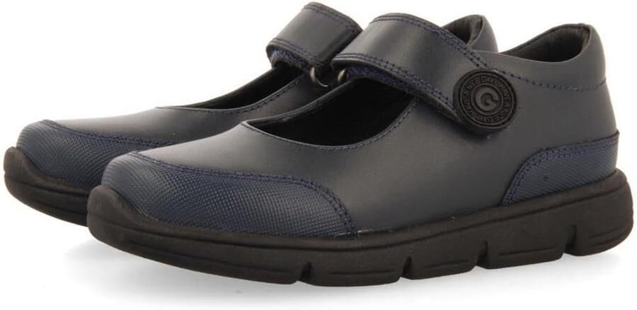 Zwarte Leren Ballerina's voor Meisjes met Verstelbare Sluiting