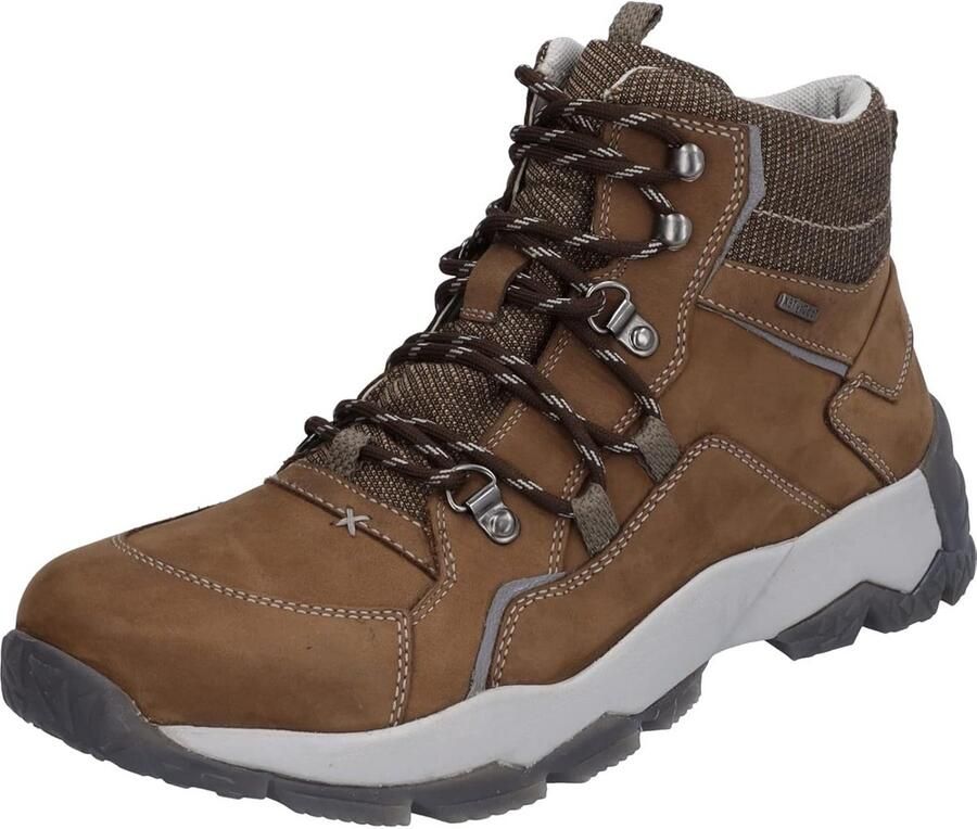 Zwarte Leren Enkellaarzen met Vetersluiting voor Heren Waterdicht en Comfortabel