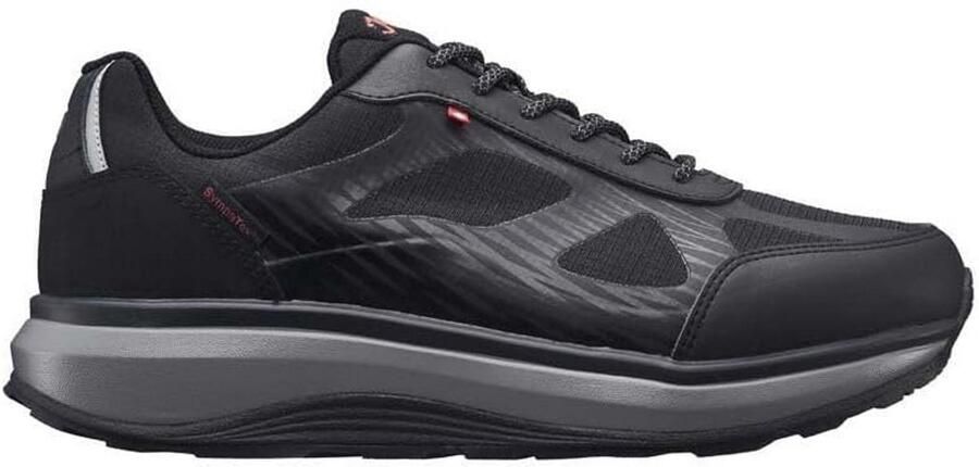 Zwarte leren sneakers voor heren met ondersteunende zool