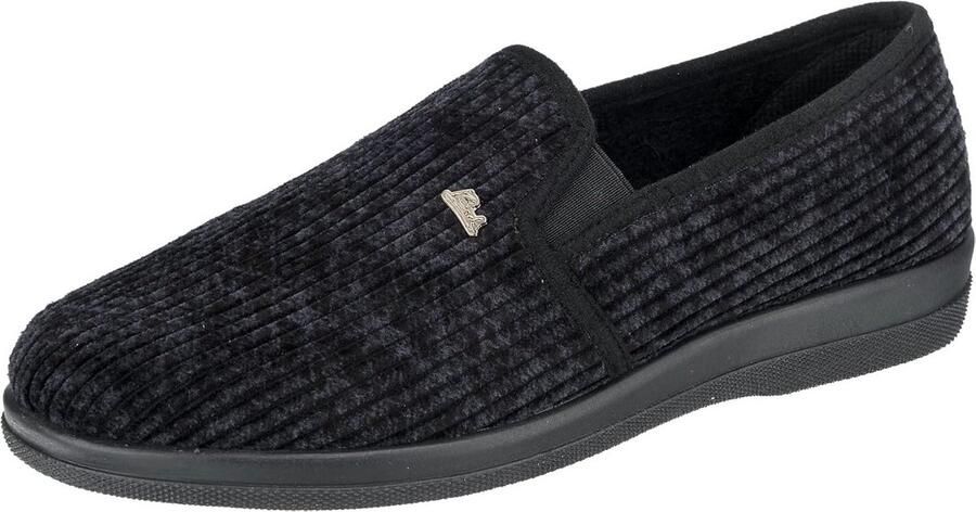 Zwarte Pantoffels voor Heren Comfortabele Corduroy Slippers
