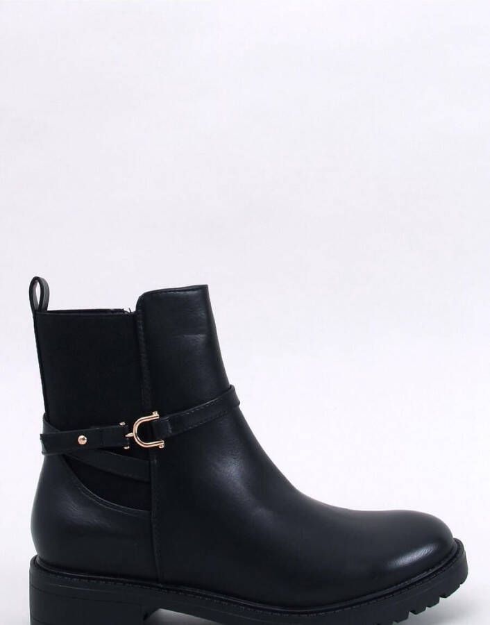 Zwarte Slingback Gesp Chelsea Boots
