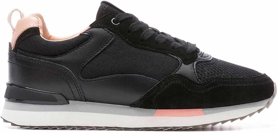 Zwarte Sneakers met Uniek Kleurrijk Ontwerp en Comfortabele Binnenzool