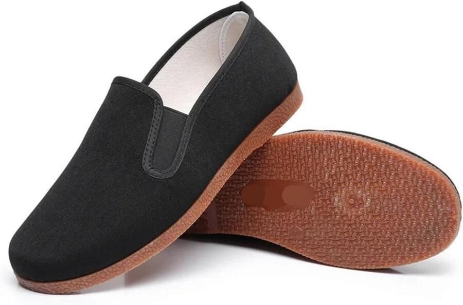 Zwarte Stoffen Casual Schoenen voor Heren Traditionele Chinese Vechtsport en Tai Chi
