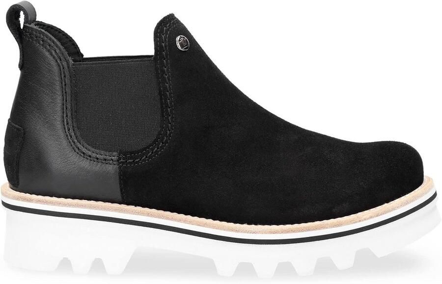 Zwarte Suède Chelsea Boots voor Dames met Leren Voering
