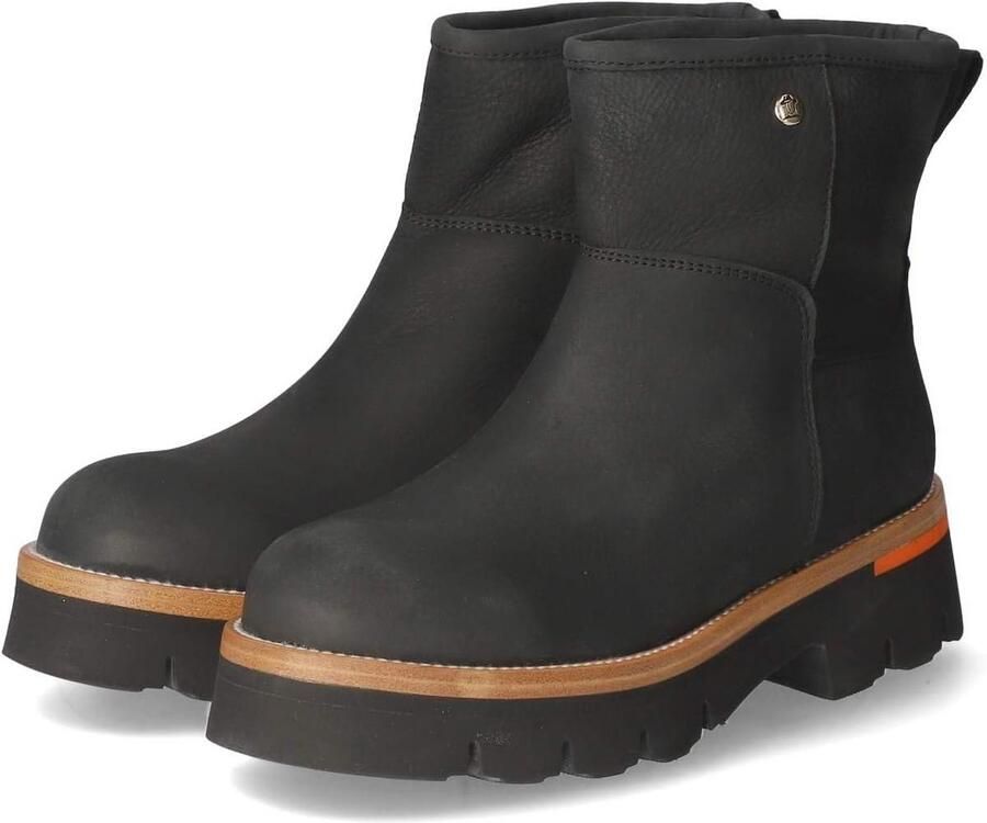 Dames enkellaarzen van nubuck in zwart Comfortabele en stijlvolle dameslaarzen