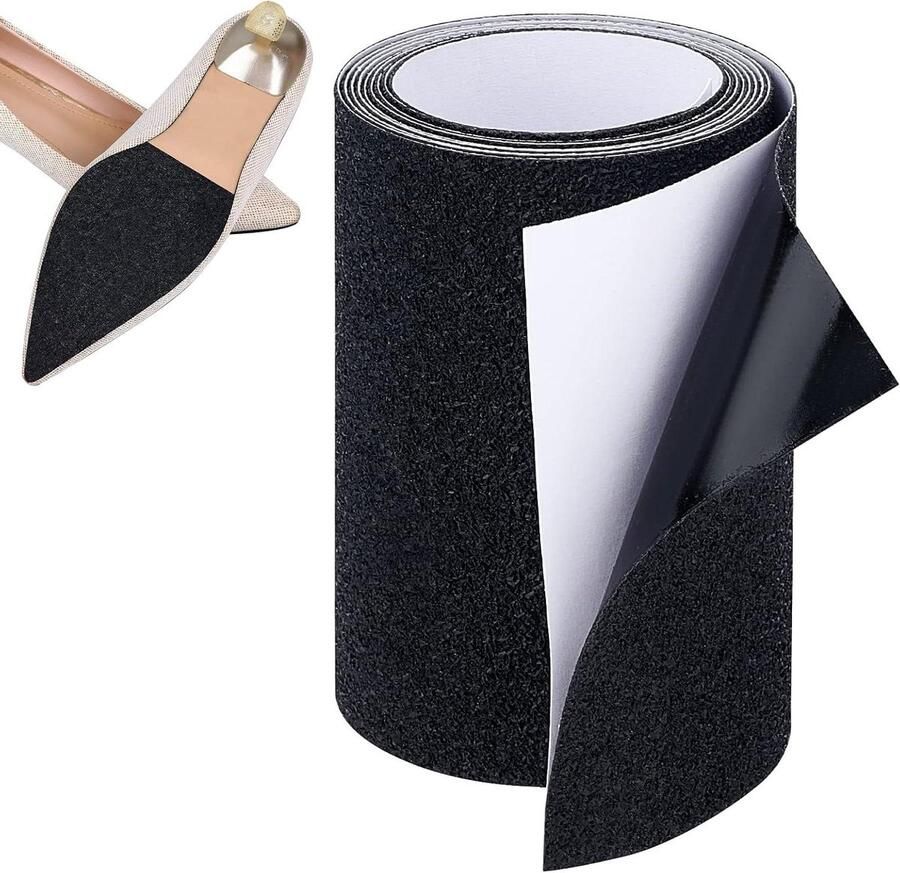 Zwarte Zool Beschermers voor Schoenen Geluidsreducerende Schoenzolen Voor Sneakers Hoge Hakken Laarzen Schoen Grips met Kussen Onderkant van SchoenenBeschermen 1.5m