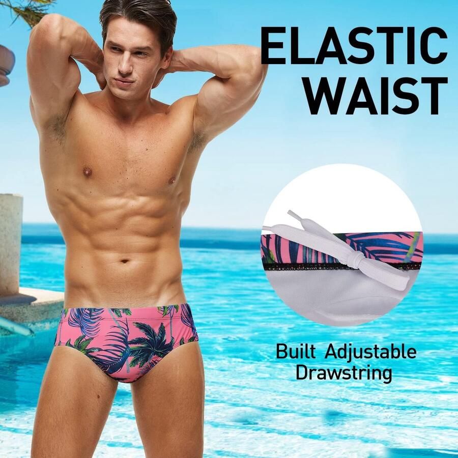 Zwembroek voor heren lage taille met afneembare pad badmode elastische strandshorts boxers ondergoed