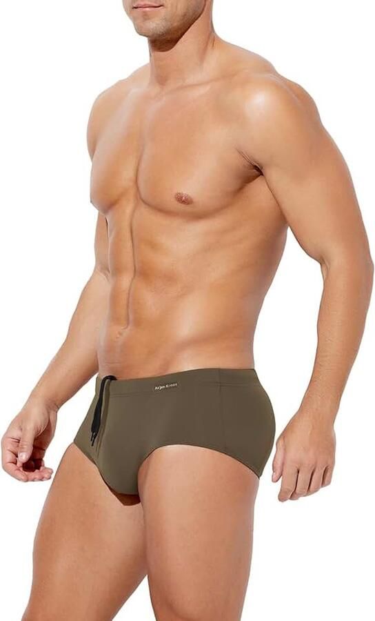Zwemslip voor Heren Zwembroek Slip met Verstelbaar Trekkoord Trand Surfen Zwemmen Heren Badkleding Zwembrief