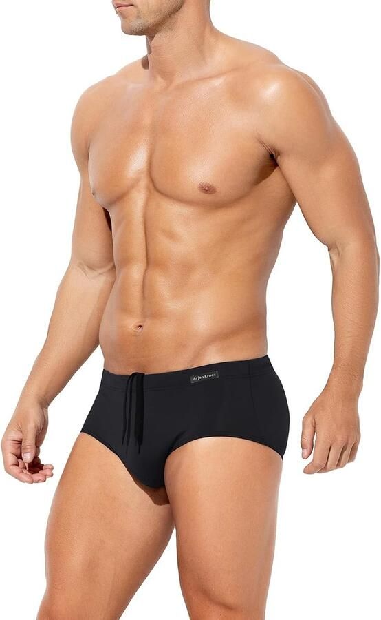 Zwemslip voor Heren Zwembroek Slip met Verstelbaar Trekkoord Trand Surfen Zwemmen Heren Badkleding Zwembrief