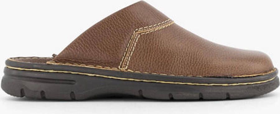 Easy Street Bruine leren slipper