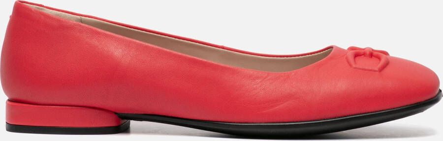 ECCO Anine Squared ballerina's rood Dames