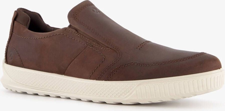 ECCO Byway leren heren instappers cognac Uitneembare zool