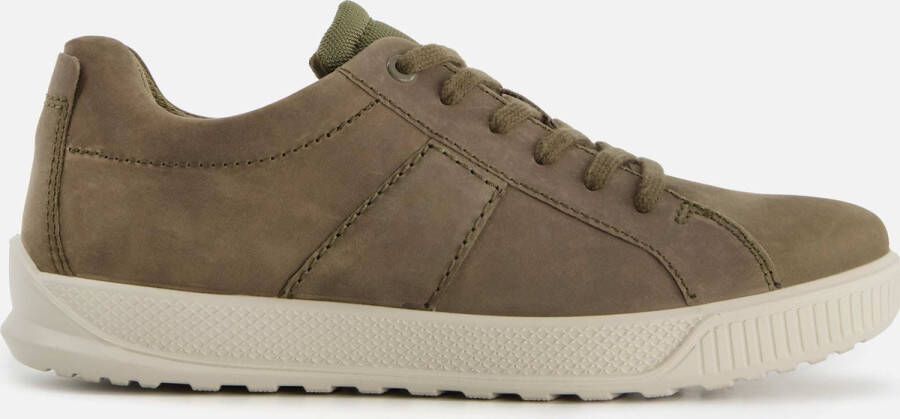 ECCO Byway leren heren sneakers bruin groen
