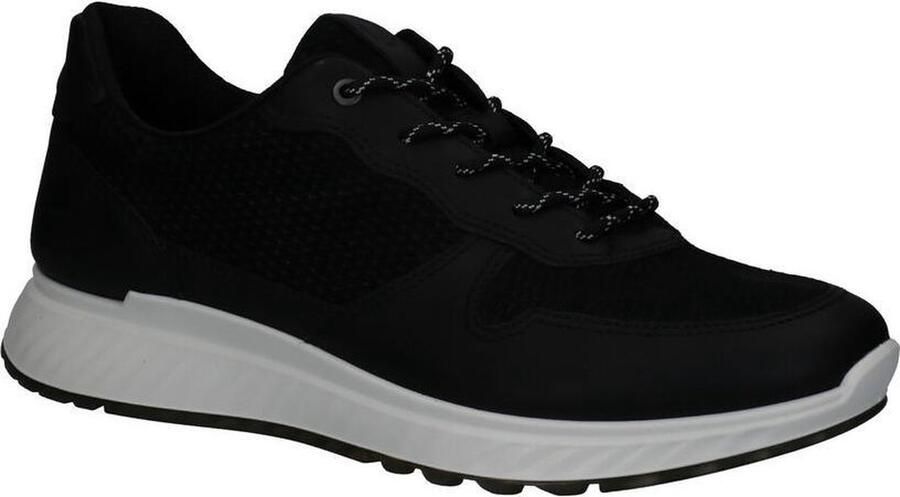 ECCO 836194 -St 1 Men's Sneaker laag gekleed Heren Zwart- 51052 -Black Black