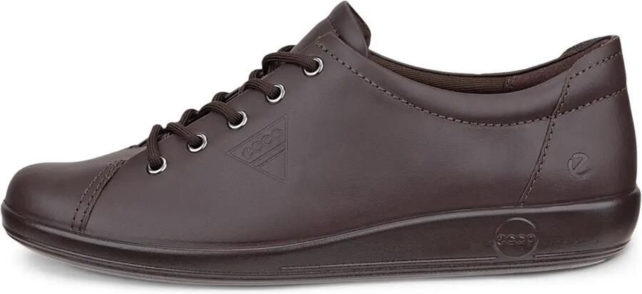Ecco Veterschoenen Soft 2.0 vrijetijdsschoen lage schoen veterschoen met subtiele logo-opdruk