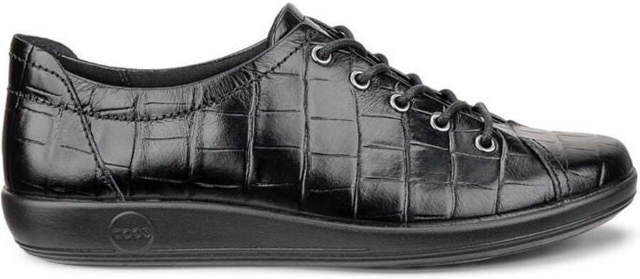 ECCO art. 206503 12001 soft 2.0 zwart dames veters