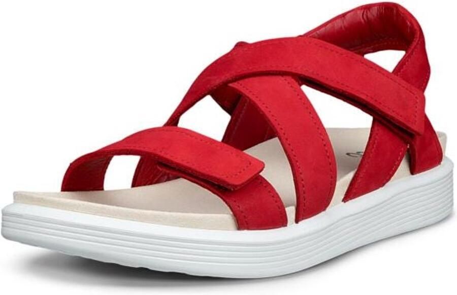 ECCO art. 238813 02466 sandaal dames rood nubuck klitteband - Foto 1